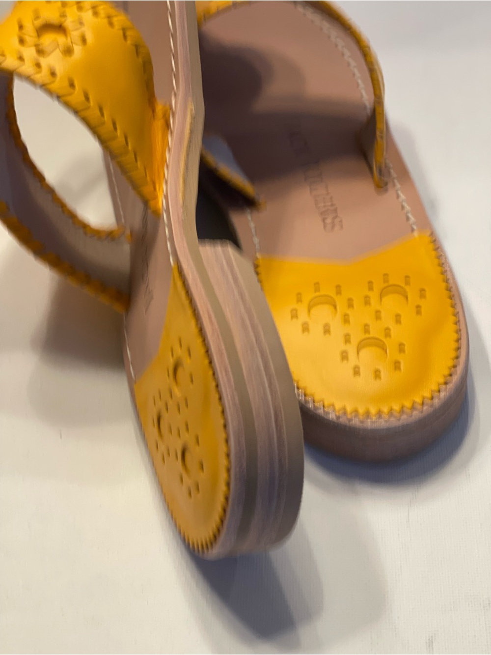 NIB JACK ROGERS LEATHER FLAT SANDAL IN COLOR MAN-MANGO WOMENS SIZE 8.5 - Picture 7 of 10